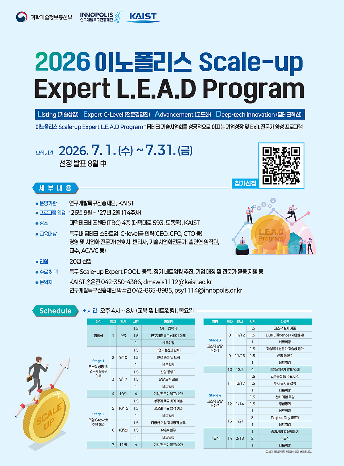2026년 이노폴리스 Scale-up Expert L.E.A.D 프로그램 참가자 모집
