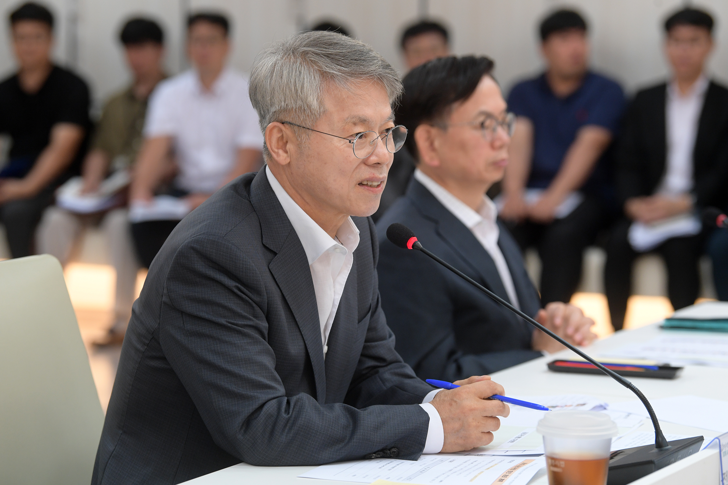 민형배 전남광주통합특별시장이 23일 오전 광주청사 중회의실에서 열린 ‘통합특별시 제1차 공공기관장 회의’를 주재하고 있다. /전남광주통합특별시 제공
