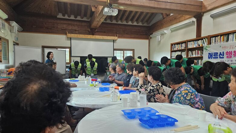 순천대·세한대·초당대 학생들, 덕진면 용두레권역서 재능기부 봉사 이미지 2