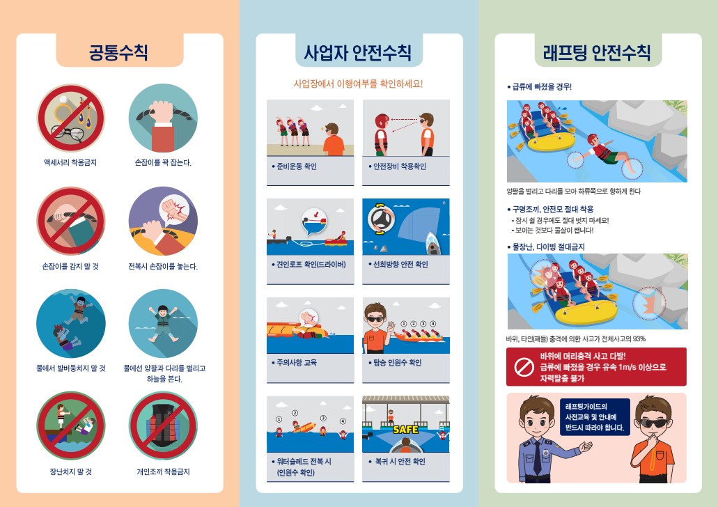 여름철 수상레저기구 안전수칙