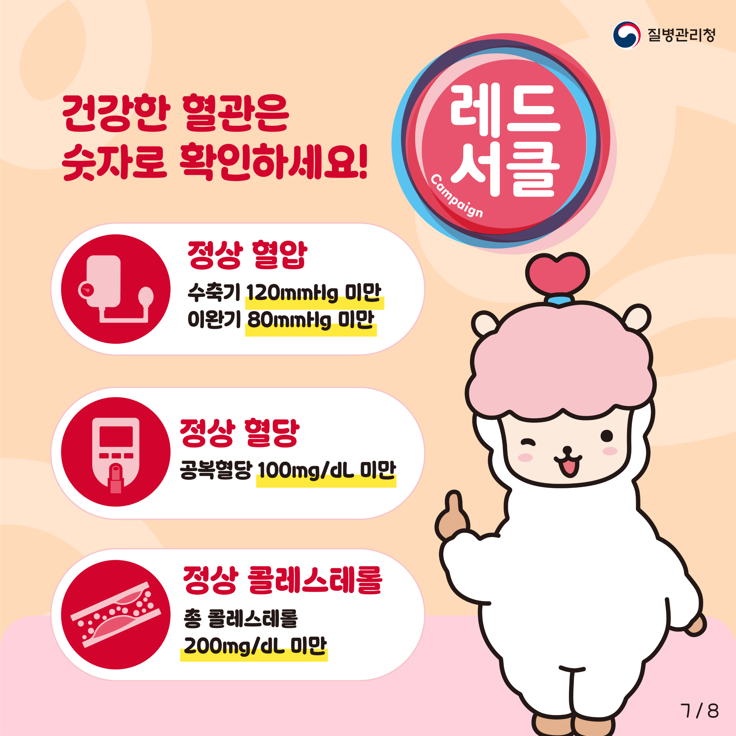 심뇌혈관질환 예방관리주간(9월 첫째주) 기념 「자기혈관 숫자알기-레드서클 캠페인」 7