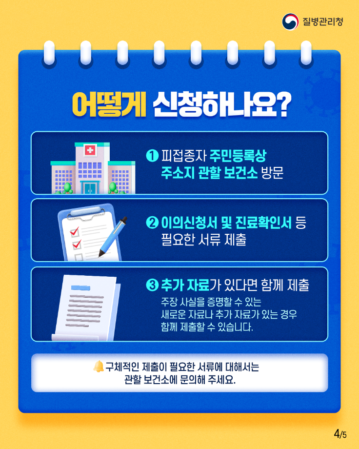 코로나19 피해보상 특례 이의신청 카드뉴스