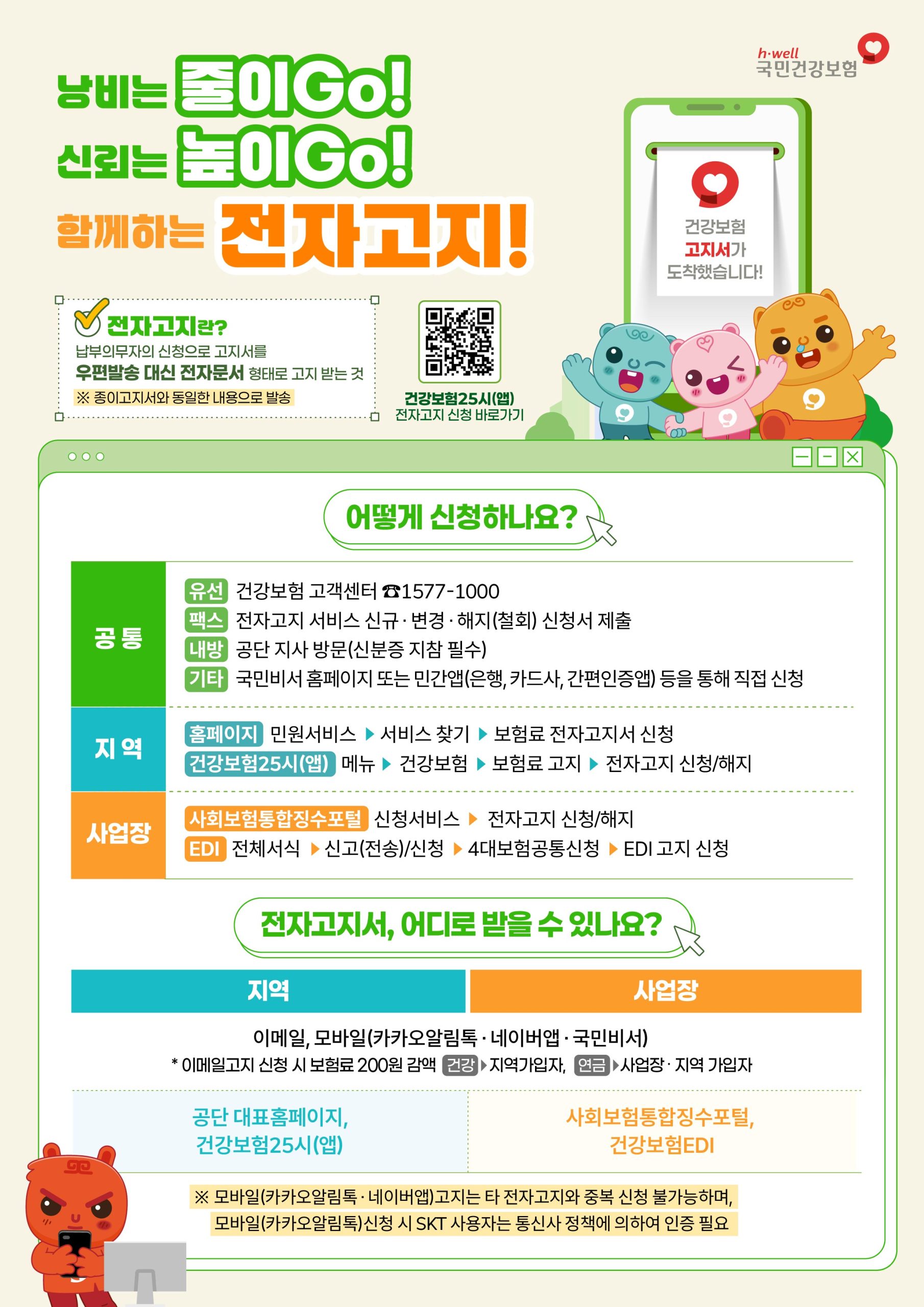 4대보험 전자고지 제도 및 신청 안내