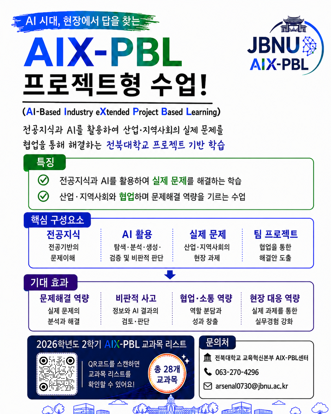 2026학년도 2학기 JBNU AIX-PBL 교과목 운영 안내