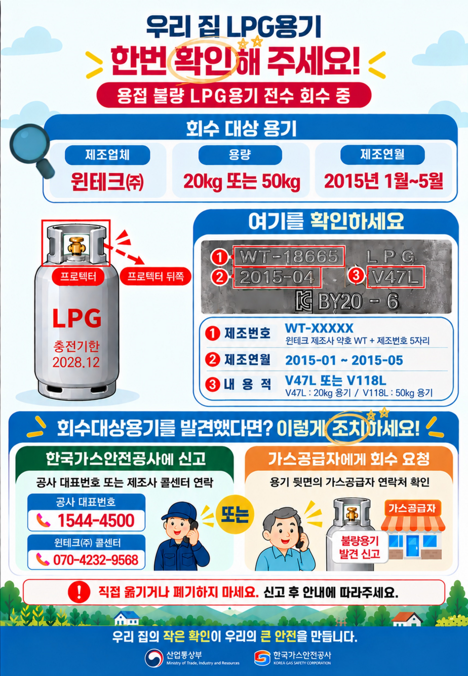 불량 LPG 용기 식별 및 회수 방법 안내
