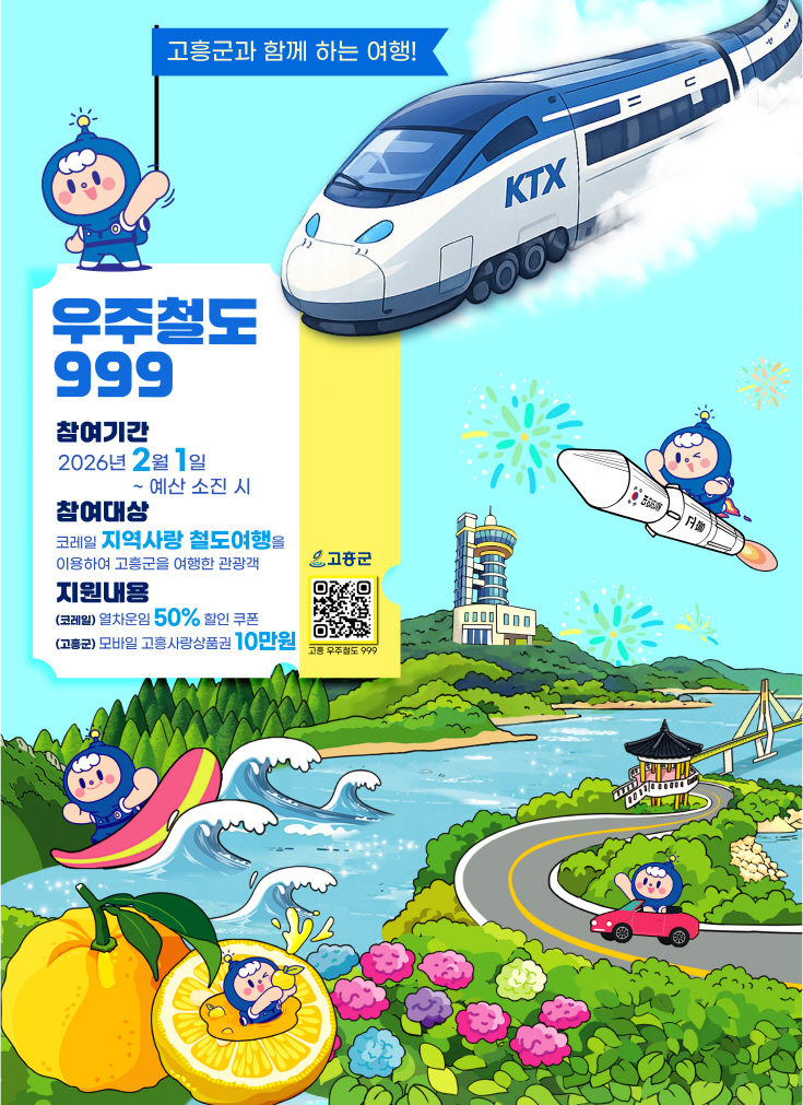 고흥군, ‘지역사랑 철도여행, 우주철도999’ 우수사례 선정
