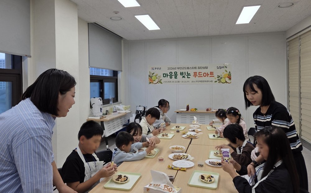무안군 드림스타트, ‘마음을 빚는 푸드아트’ 집단상담 운영