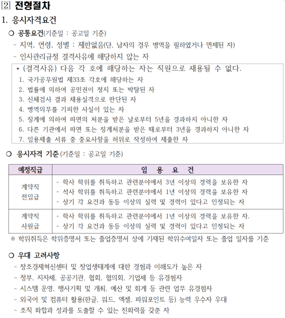 2026년 창조경제혁신센터협의회 직원(창업사업운영 계약직) 채용 공고